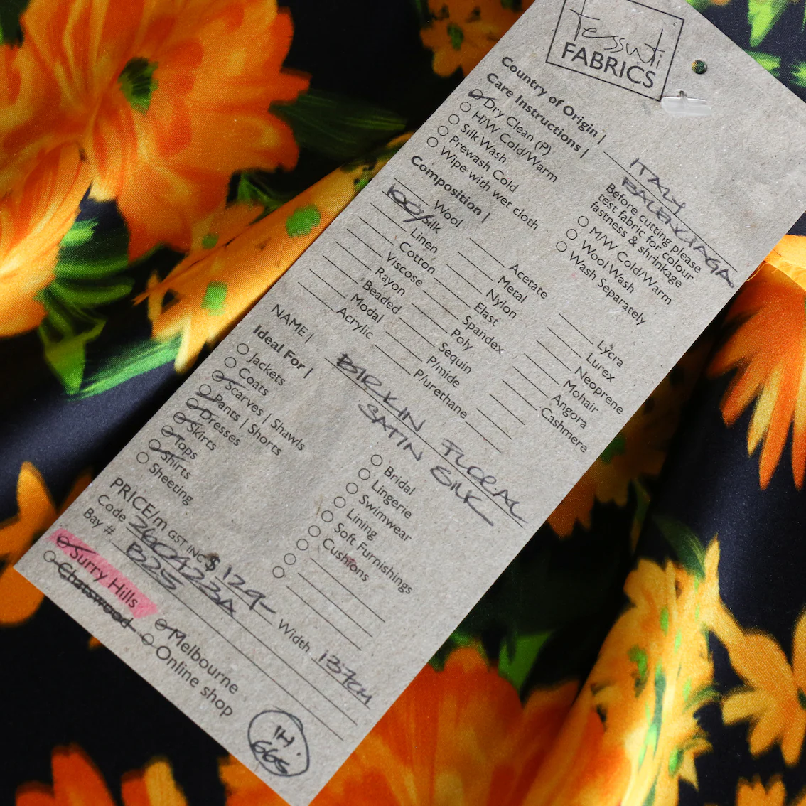Birkin Floral Silk Satin - Image 5