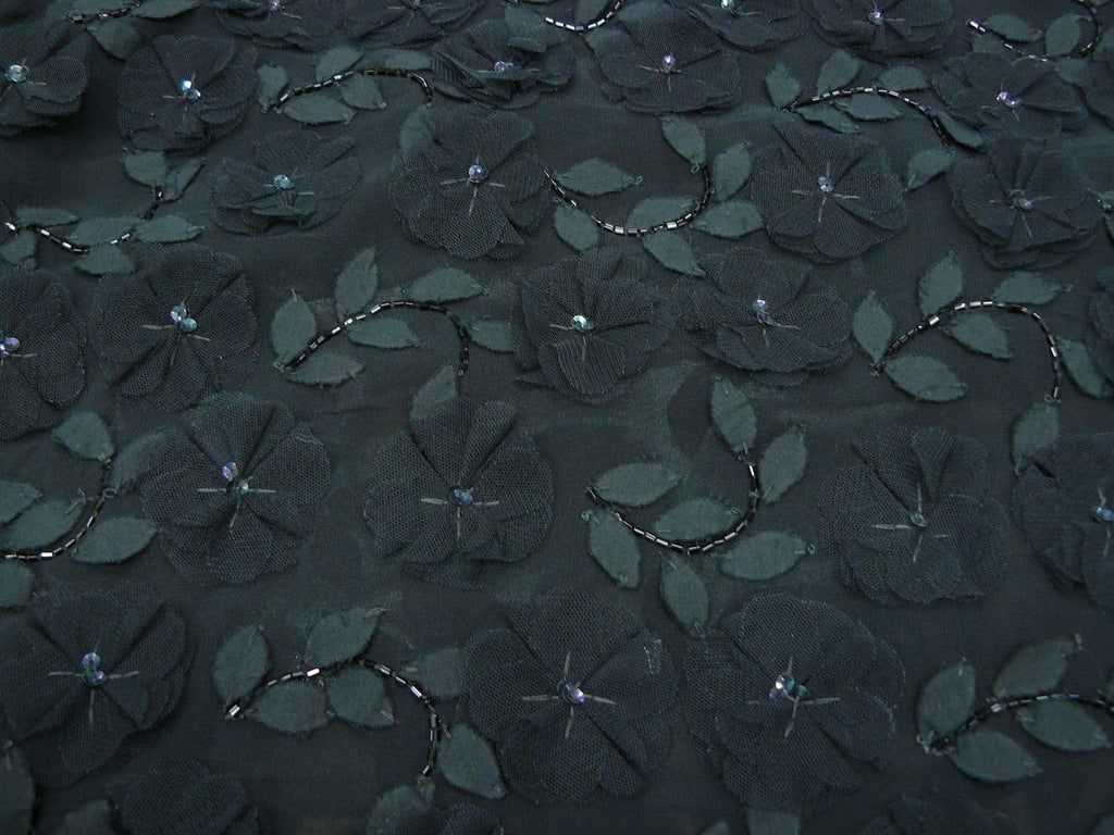 Black/Black Tulle Flower - Image 2