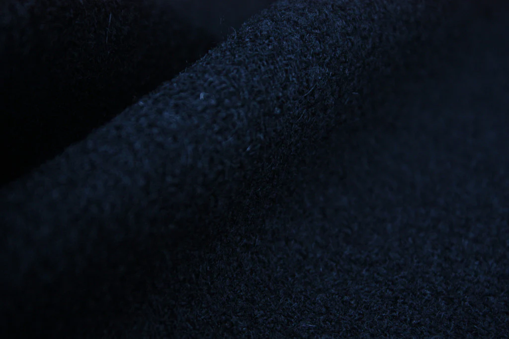 Black Boucle - Boiled Wool