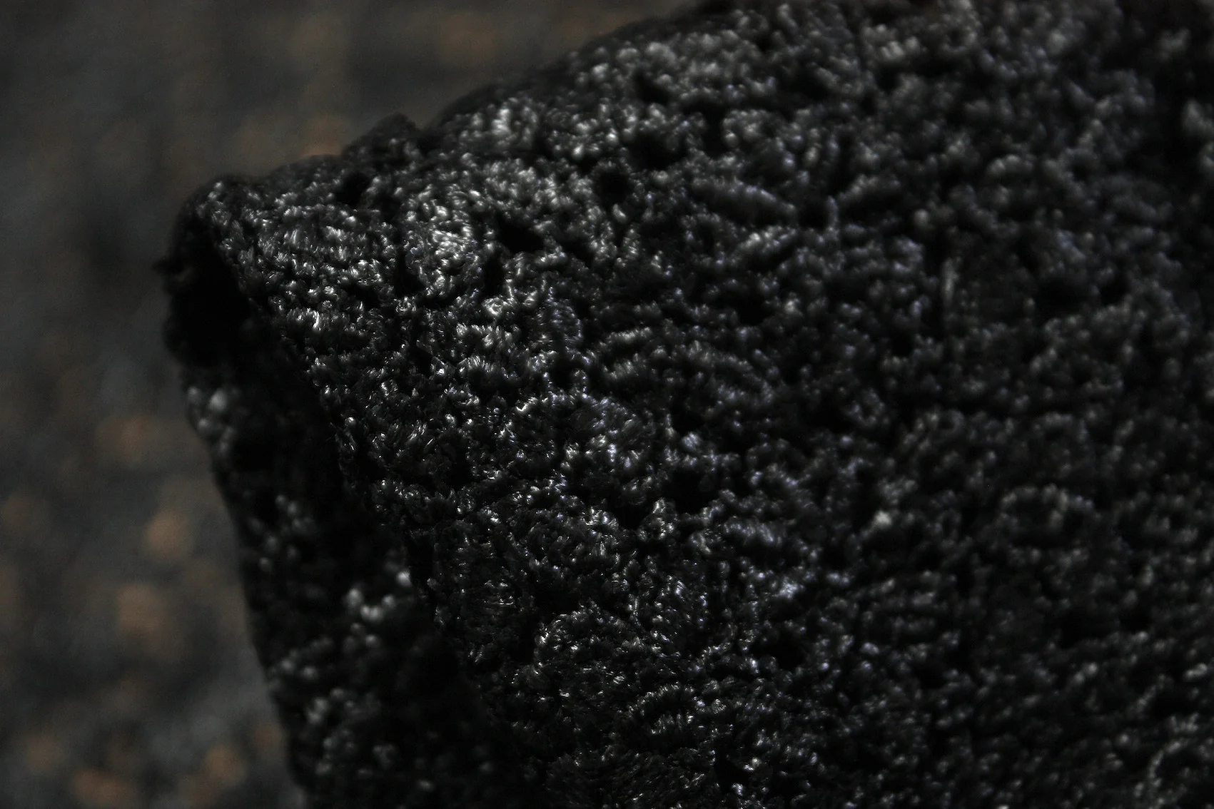 Black Coated Guipure Lace
