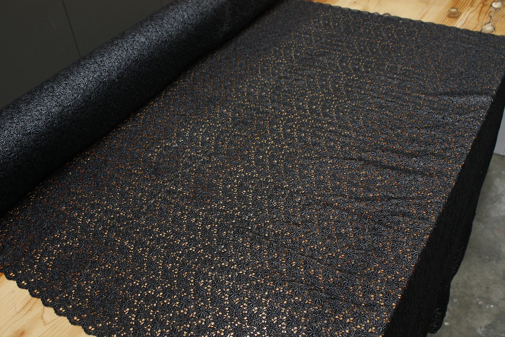 Black Coated Guipure Lace - Image 4