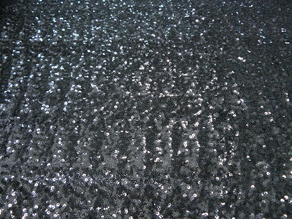 Disco Black - Stretch Tulle Sequins - Image 2