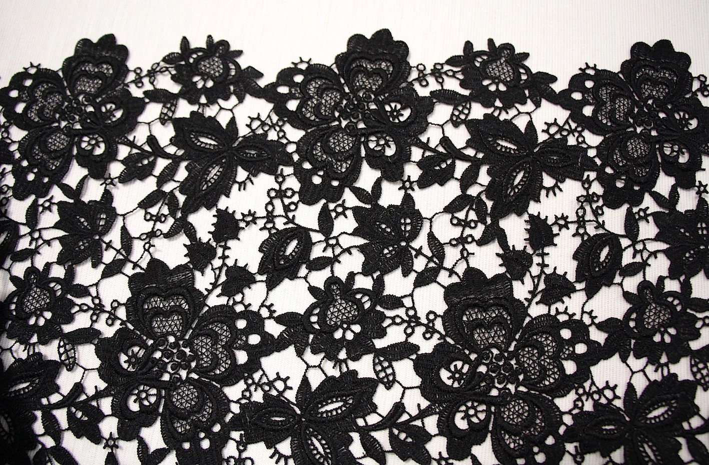 Black Giselle Guipure Lace - Image 2
