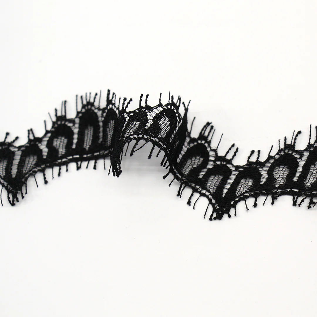 Scalloped Black Lace Trim