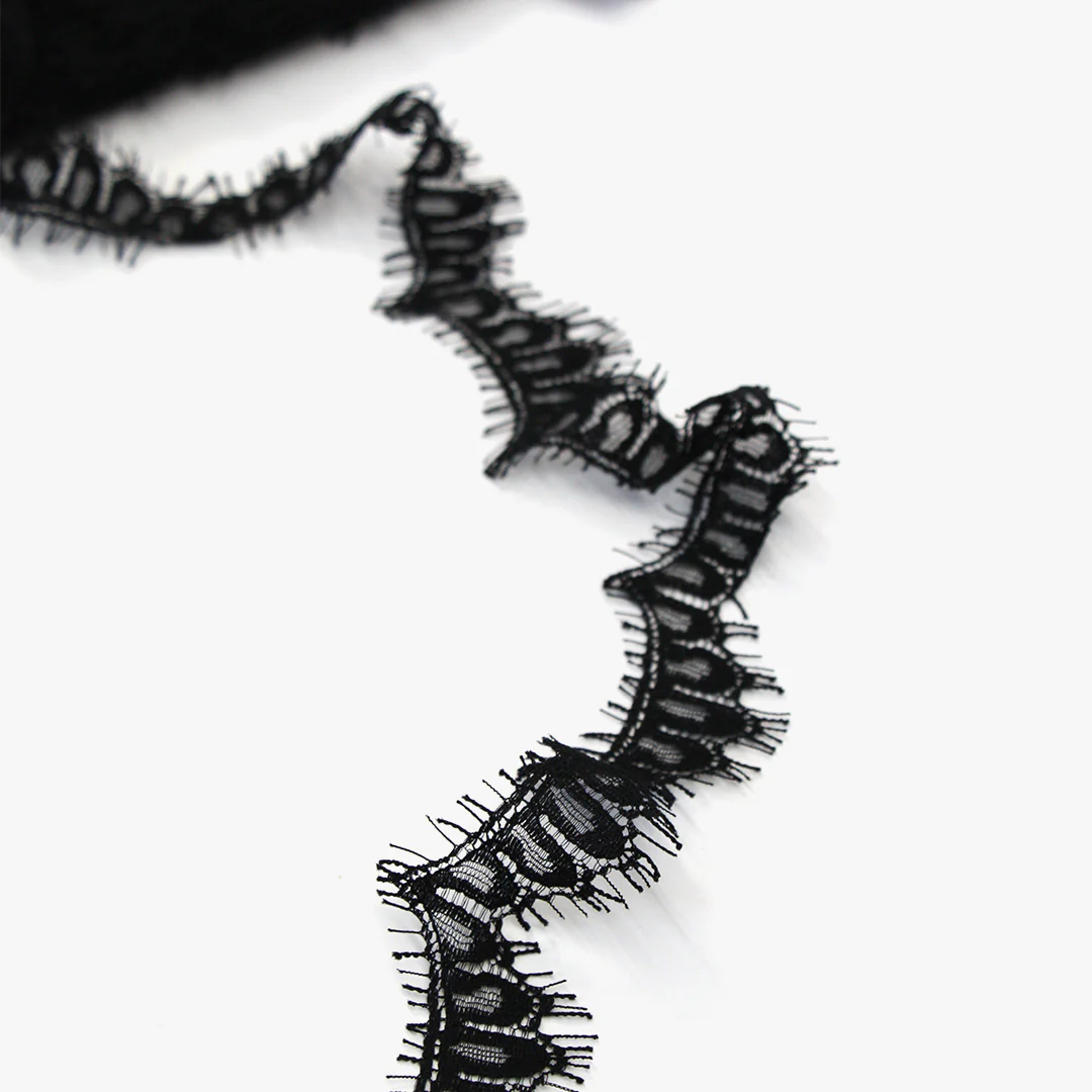 Scalloped Black Lace Trim - Image 3