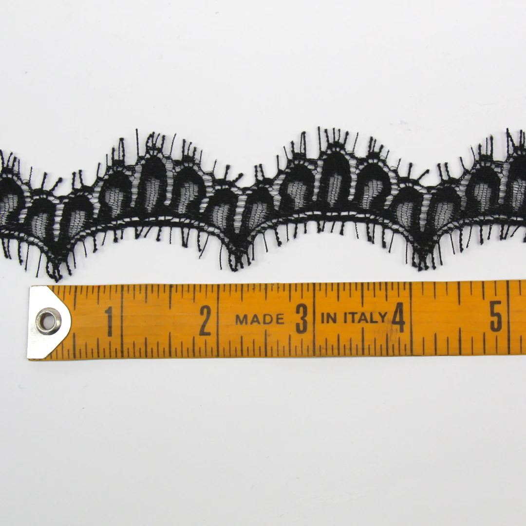Scalloped Black Lace Trim - Image 4