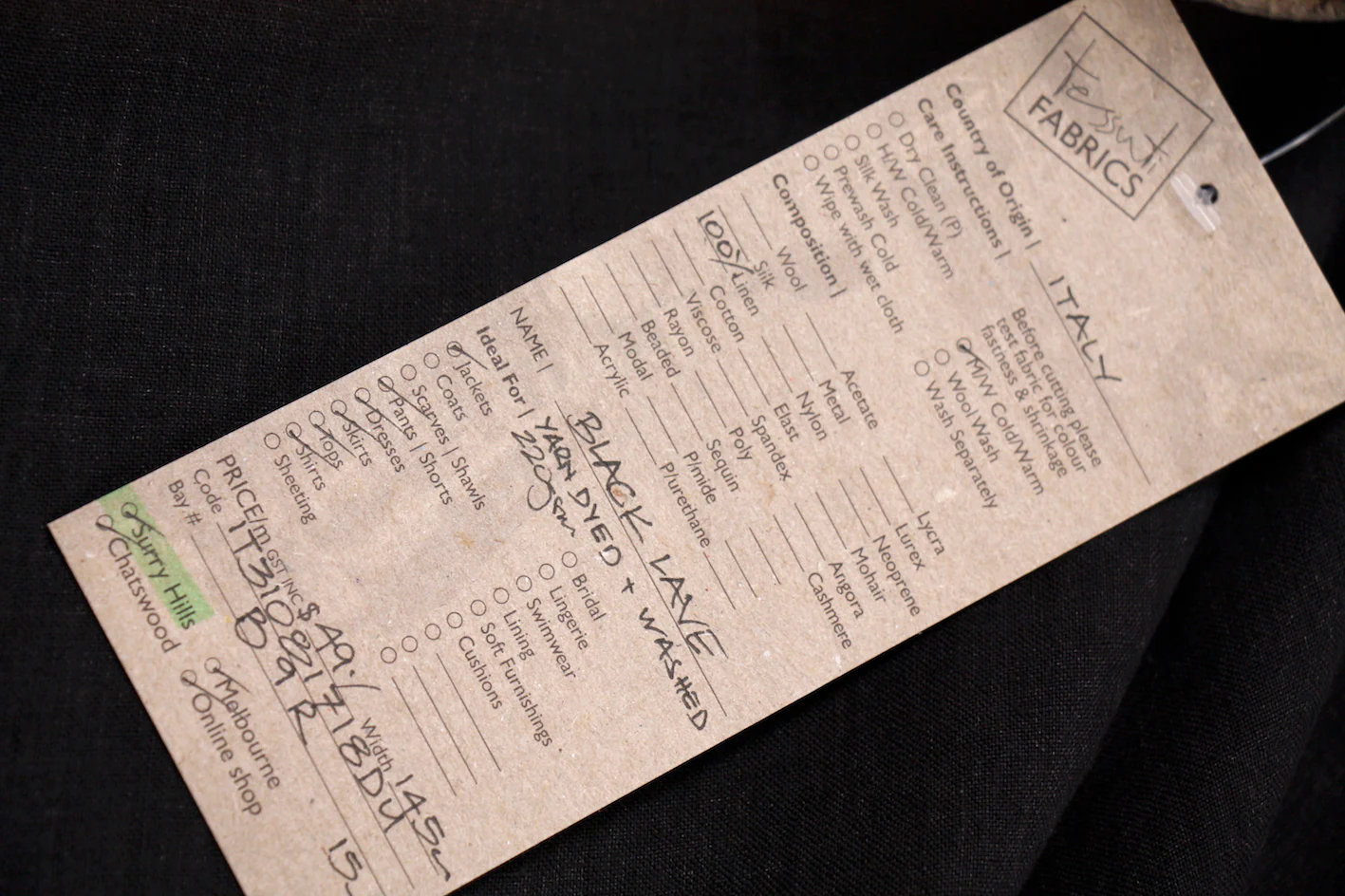 Black Lave Linen - Image 2