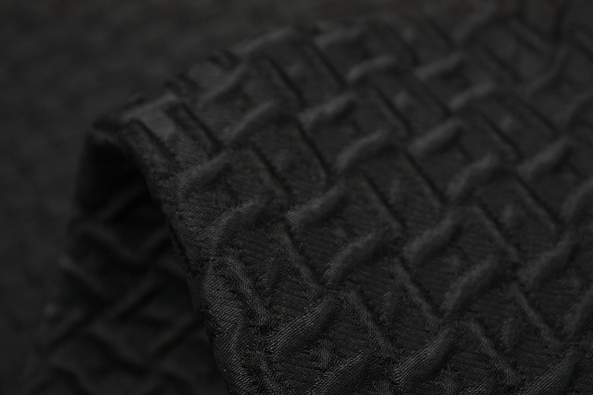 Black Mattelasse Jacquard