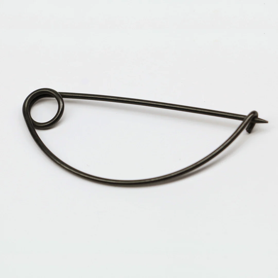 Black Nickel Curved Pin - 6cm