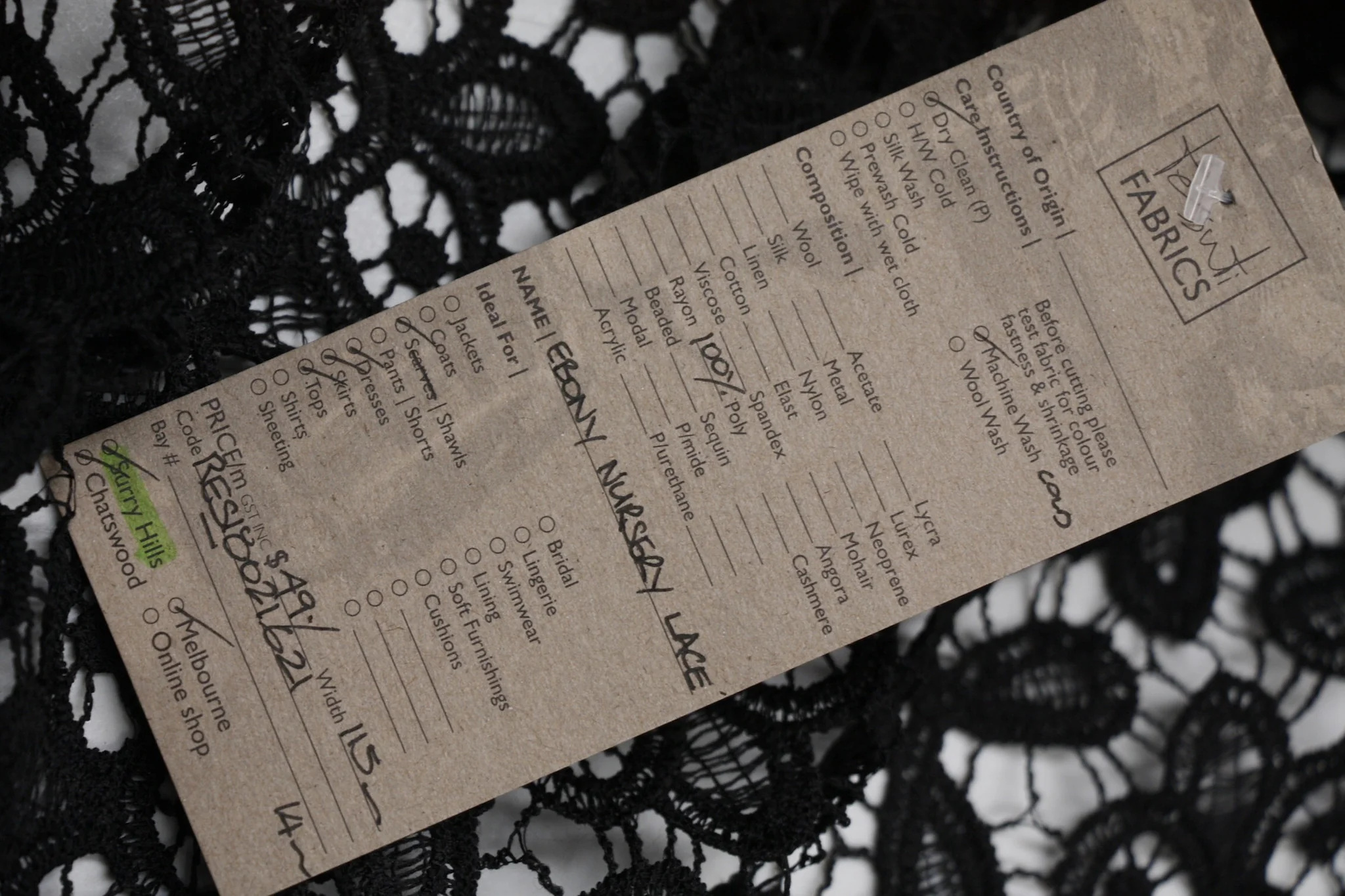 Black Nursery Lace - Image 3