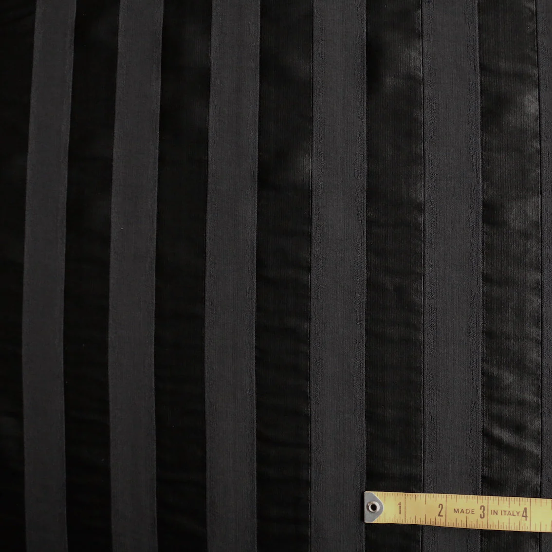 Black On Black Stripe Viscose - Image 3