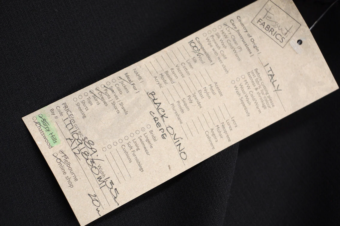 Black Ovino Crepe - Image 2