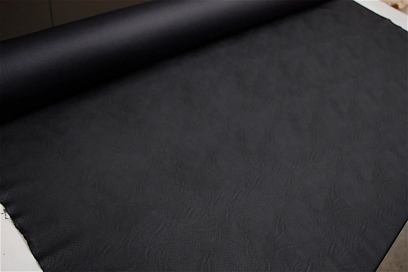 Black Perforated Faux Leather - Image 4