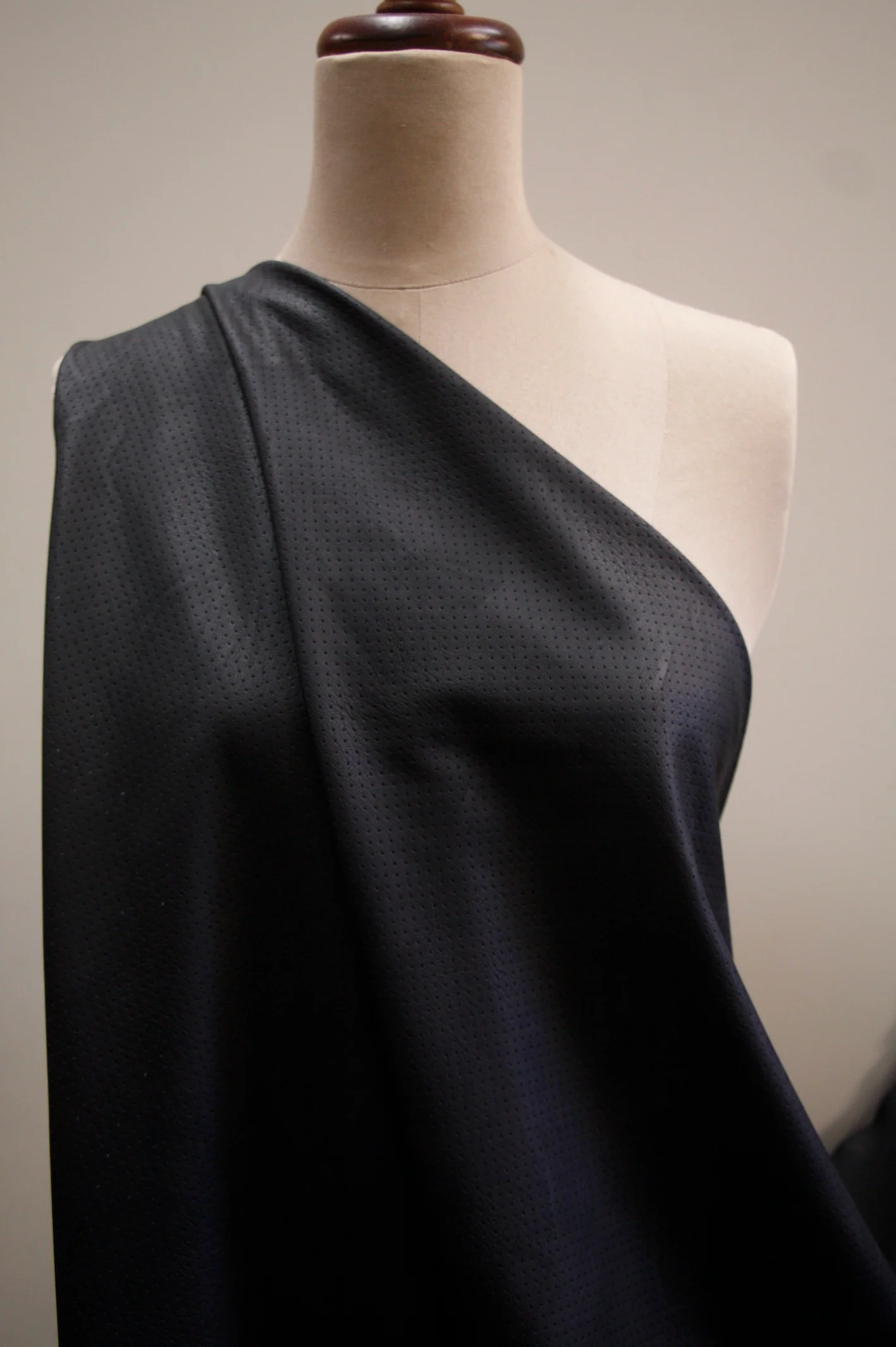 Black Perforated Faux Leather - Image 5