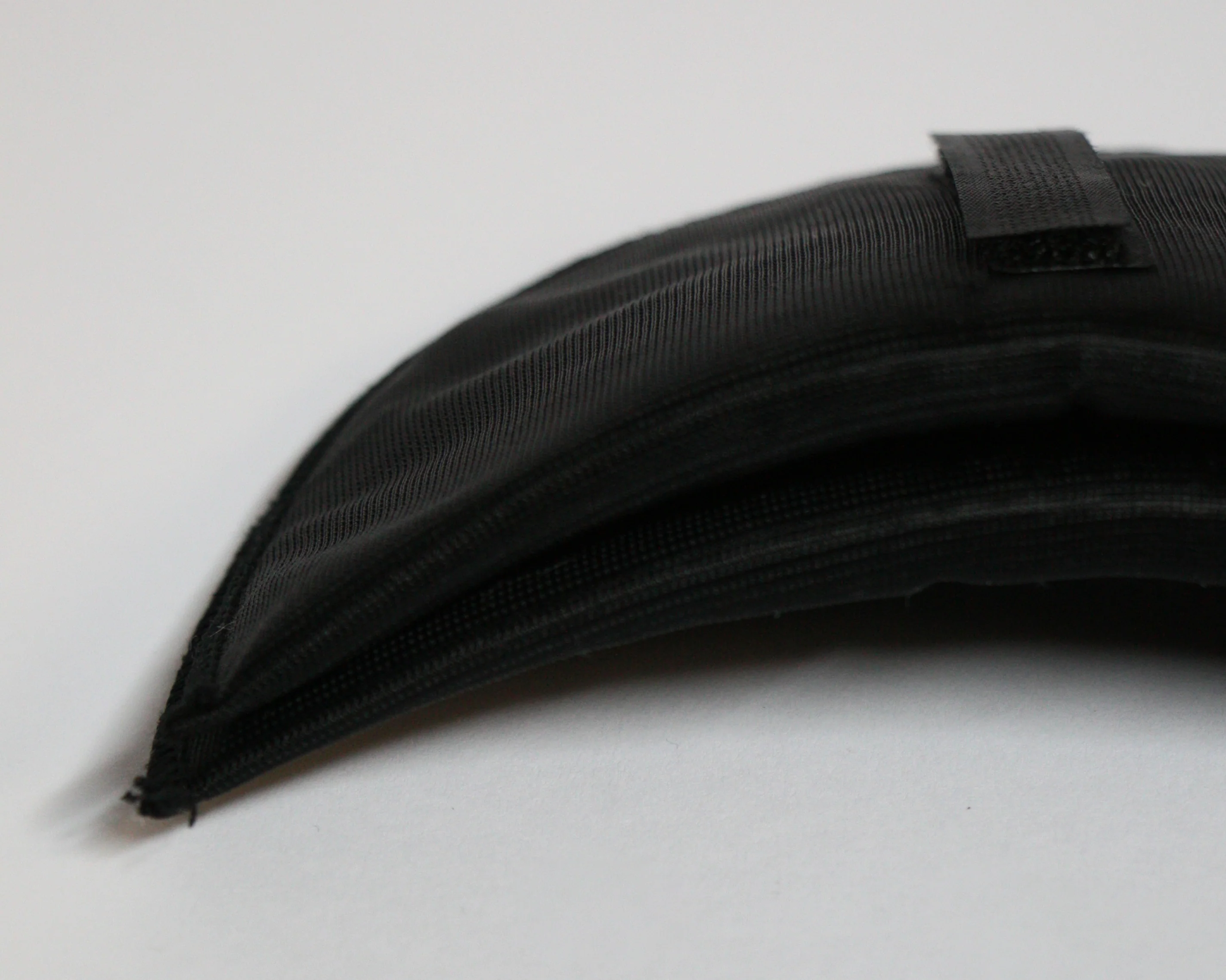 Black Covered Shoulder Pads with Velcro - 7mm