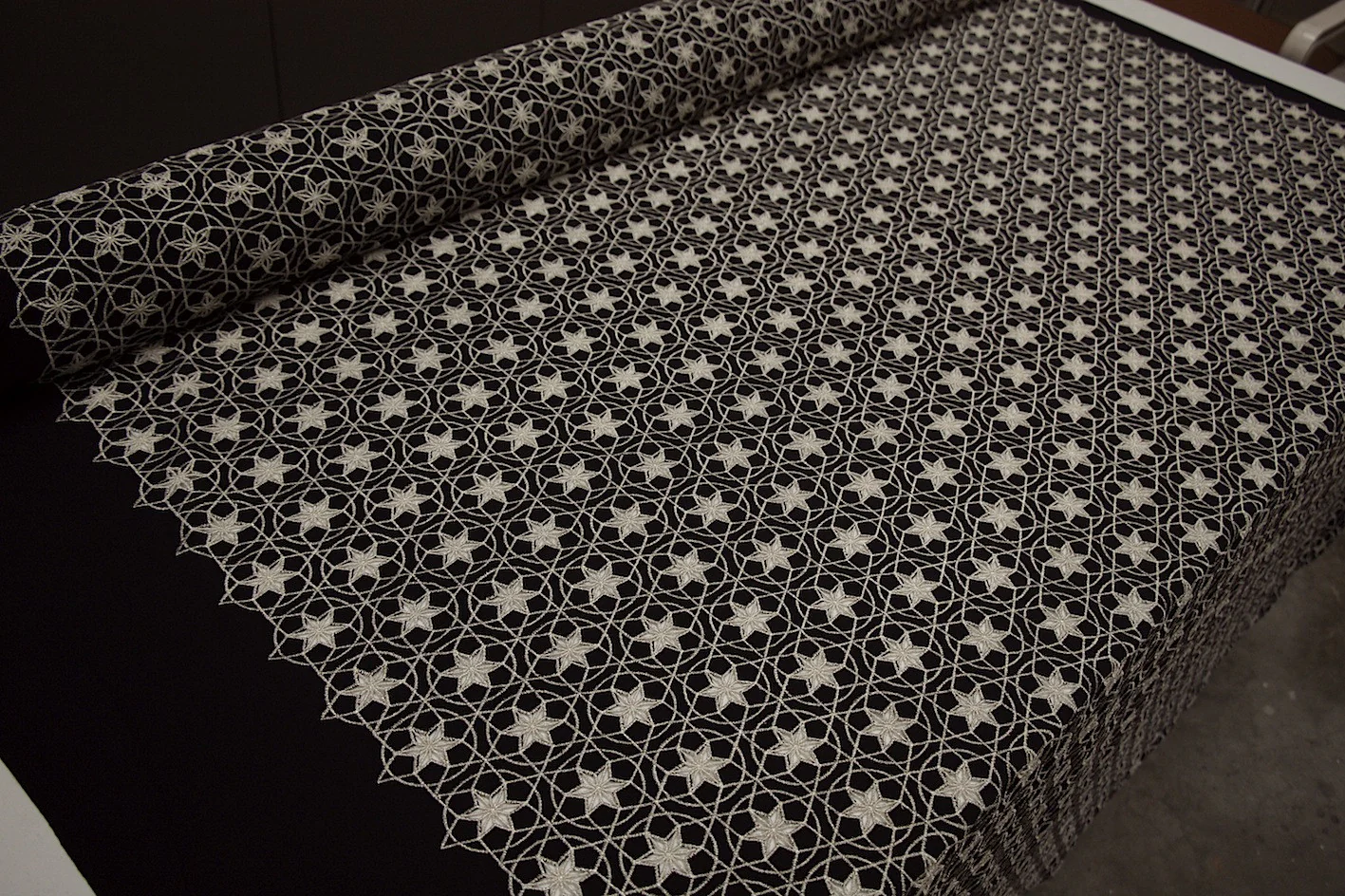 Black Star Embroidery - Swimwear Fabric - Image 4