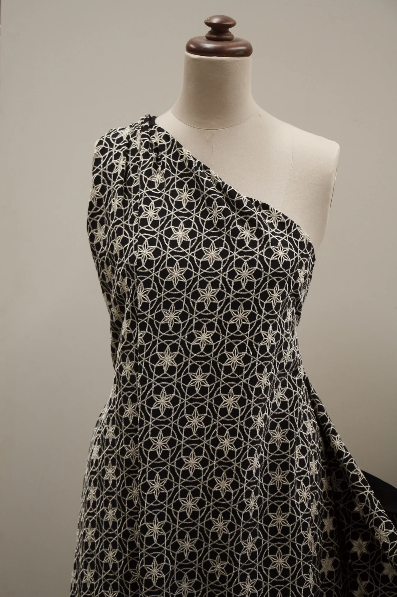 Black Star Embroidery - Swimwear Fabric - Image 5