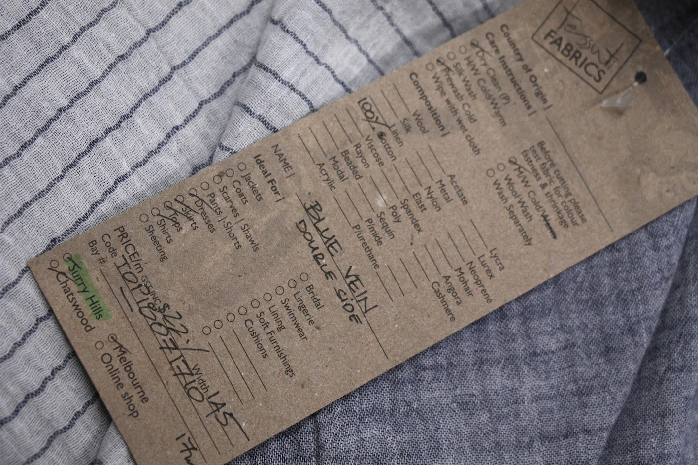 Blue Vein - Double Sided Cotton - Image 5