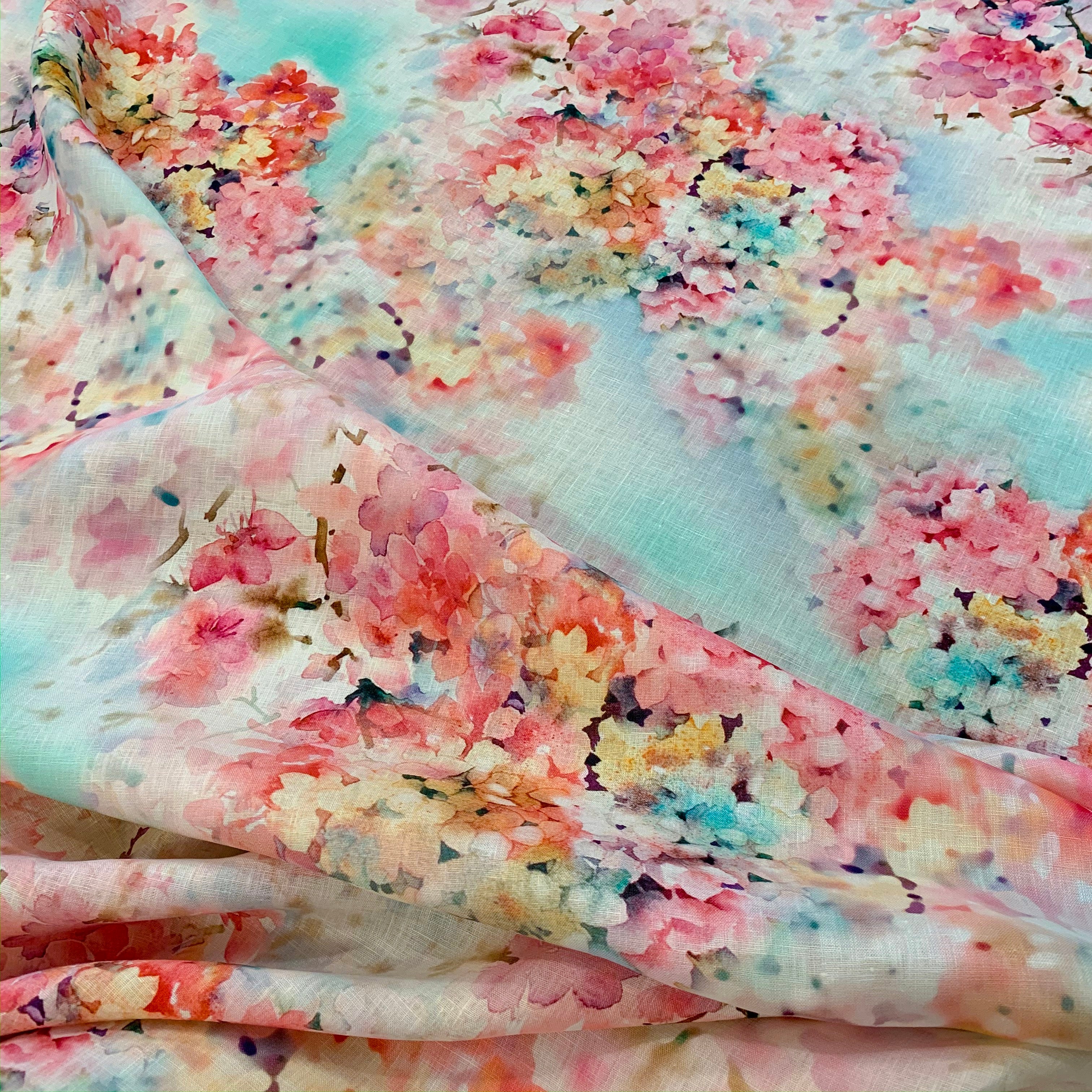 Blossom Primavera Printed Linen - Image 7