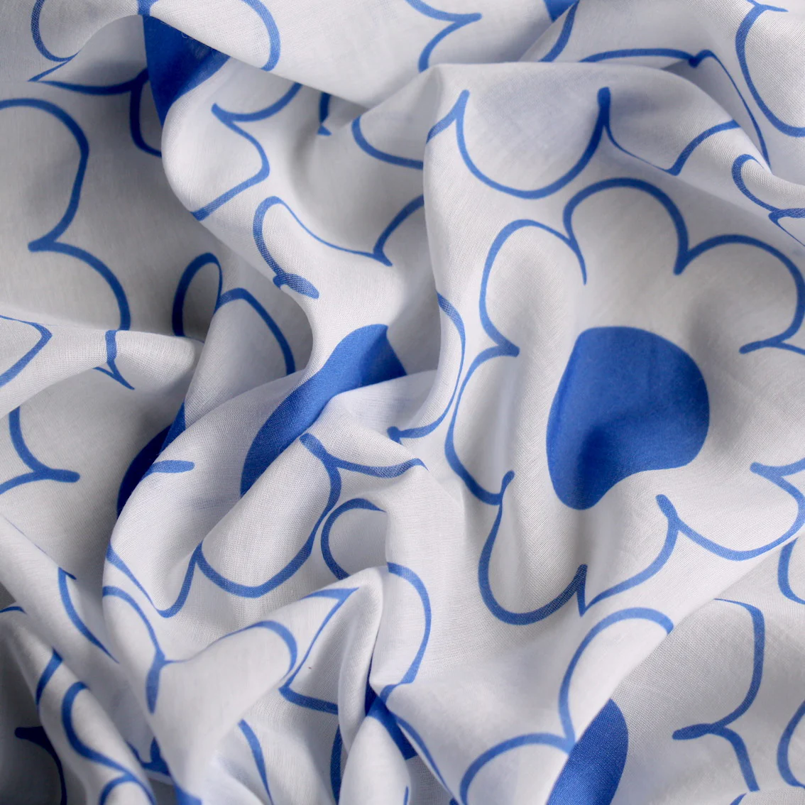 Blue Button Bloom Voile - Image 2