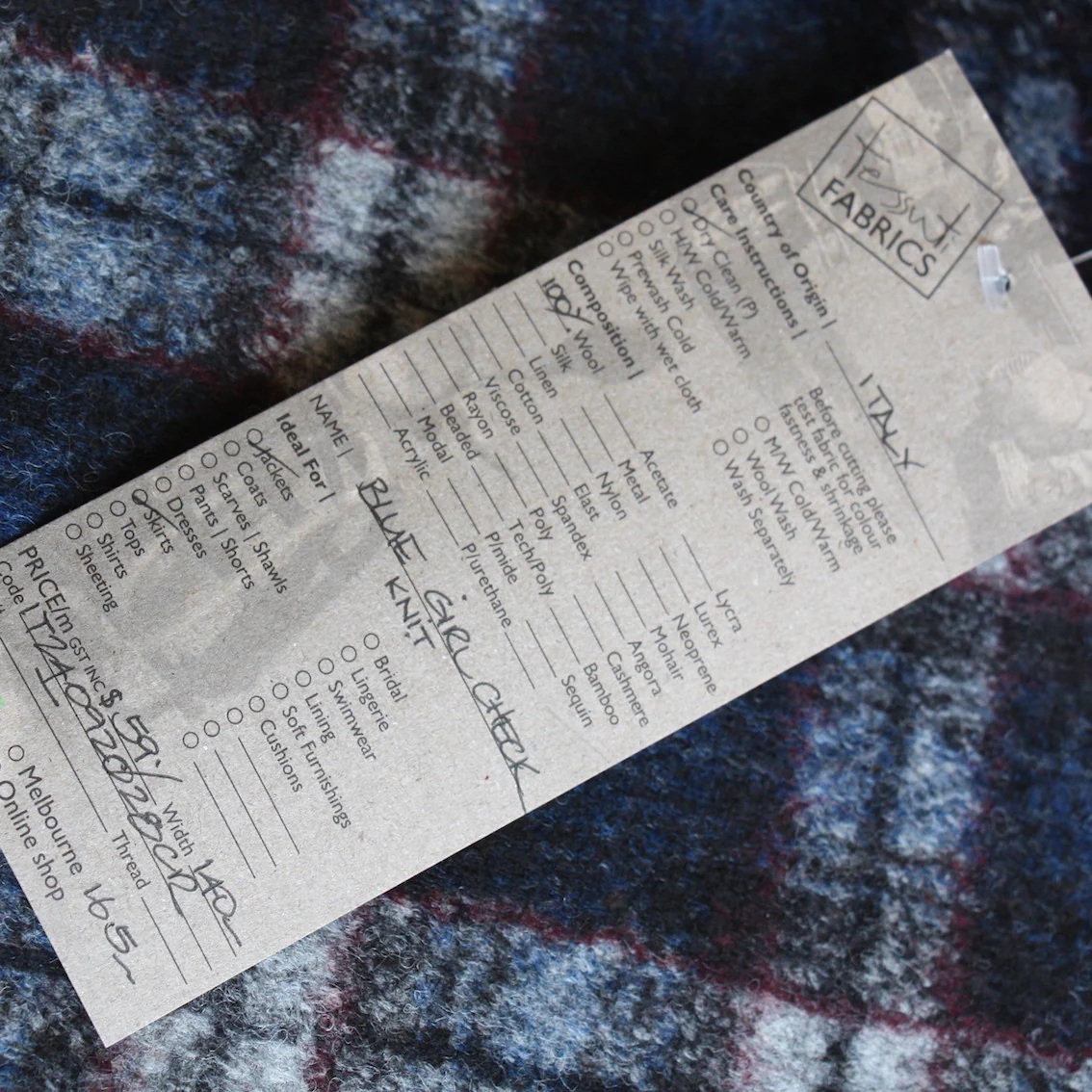 Blue Girl Check Knit - Image 4