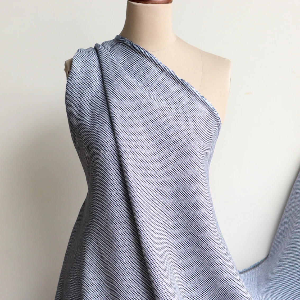 Blue Houndstooth Linen - Image 4