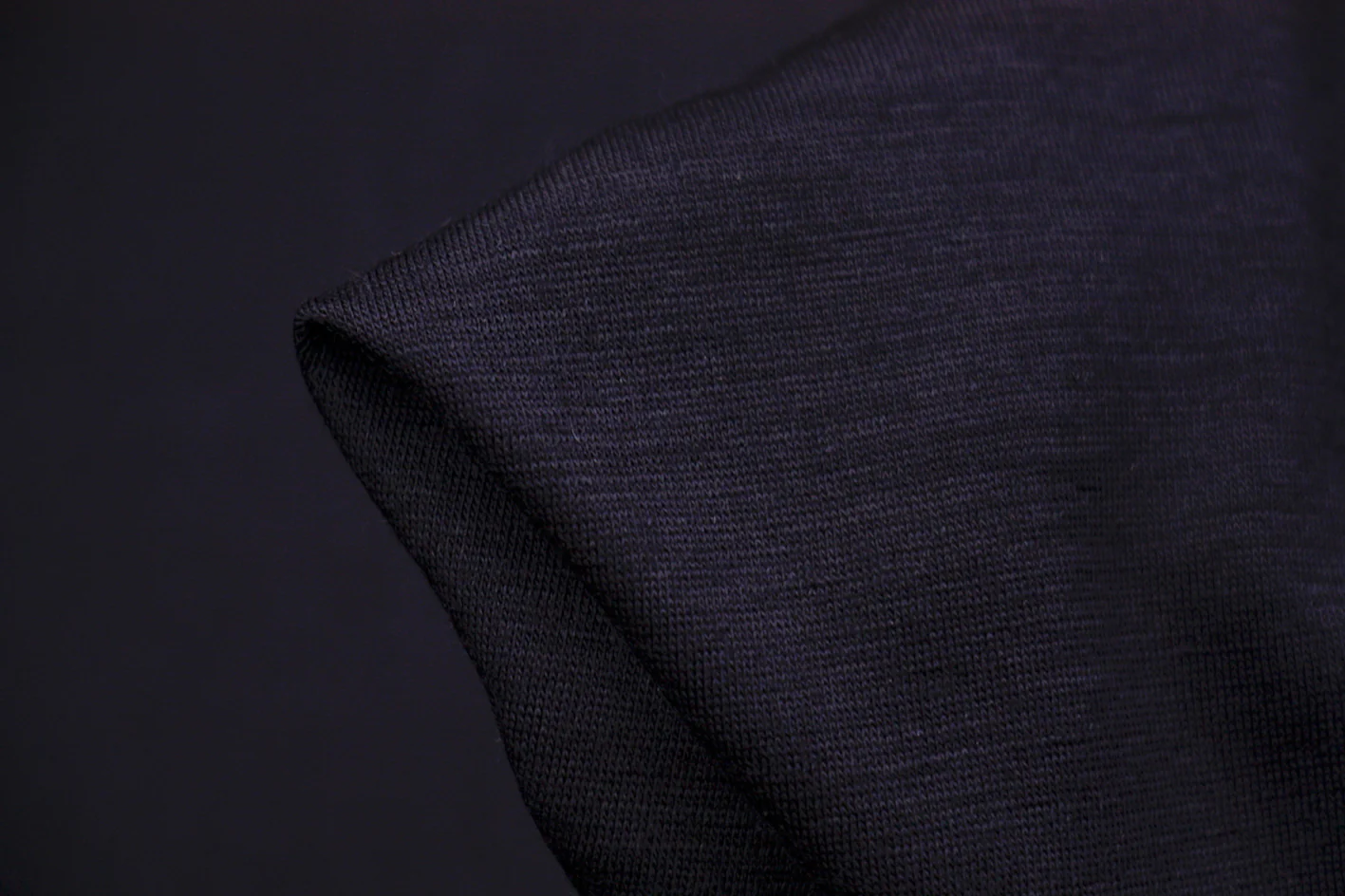 Blue Noir Merino Jersey