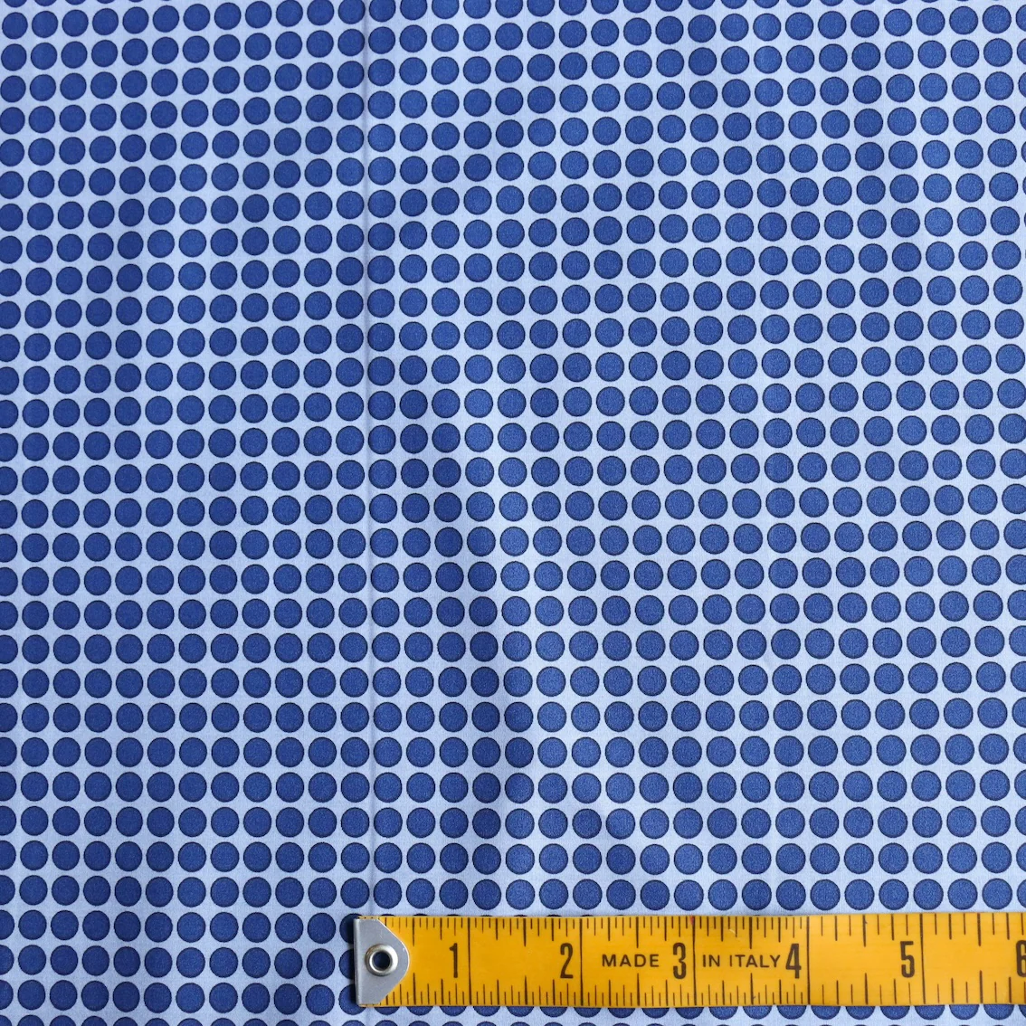 Blue On Grey Dots Cotton Poplin - Image 3