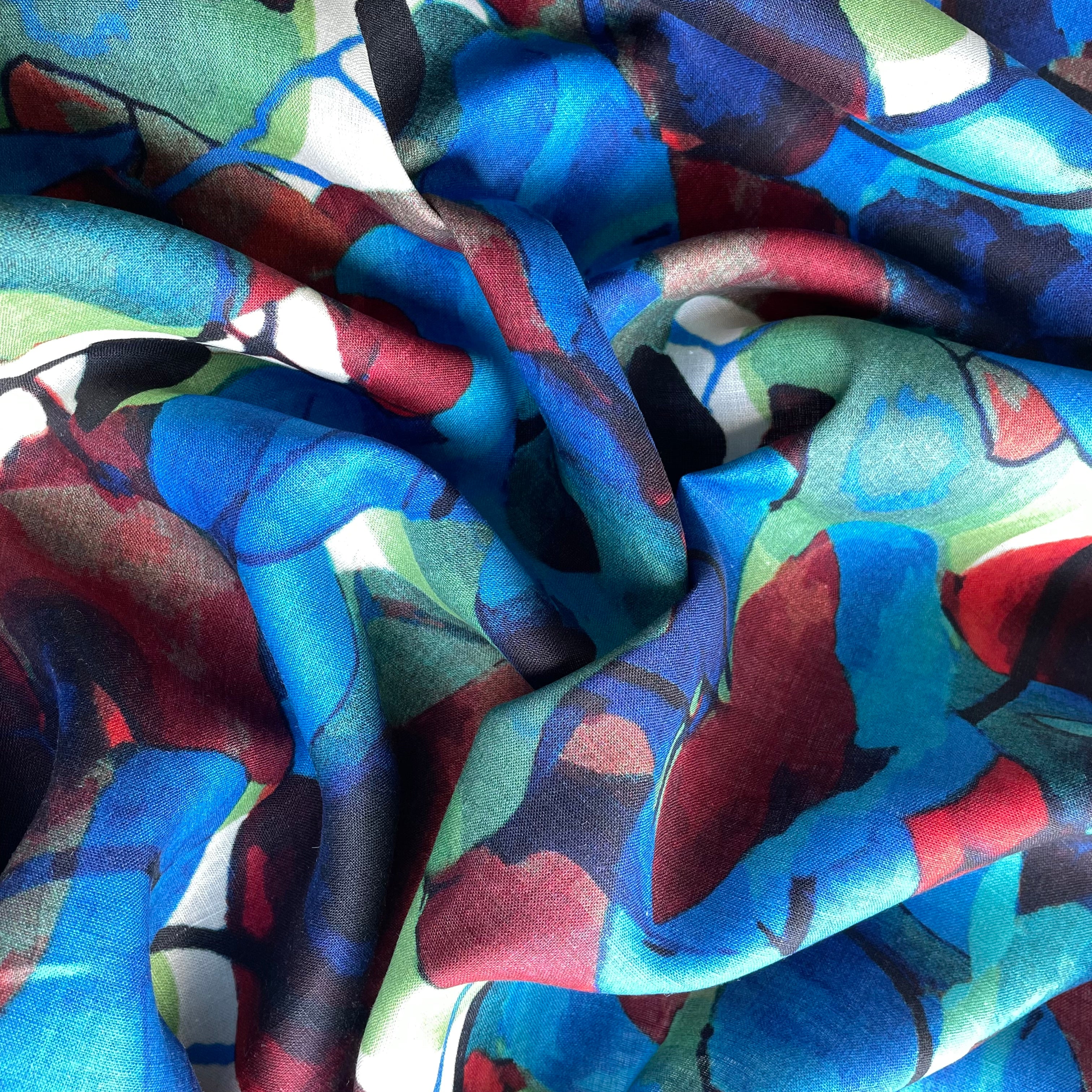 Blue Season Printed Linen - Image 2