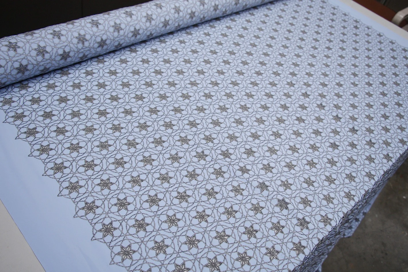 Blue Star Embroidery - Swimwear Fabric - Image 4