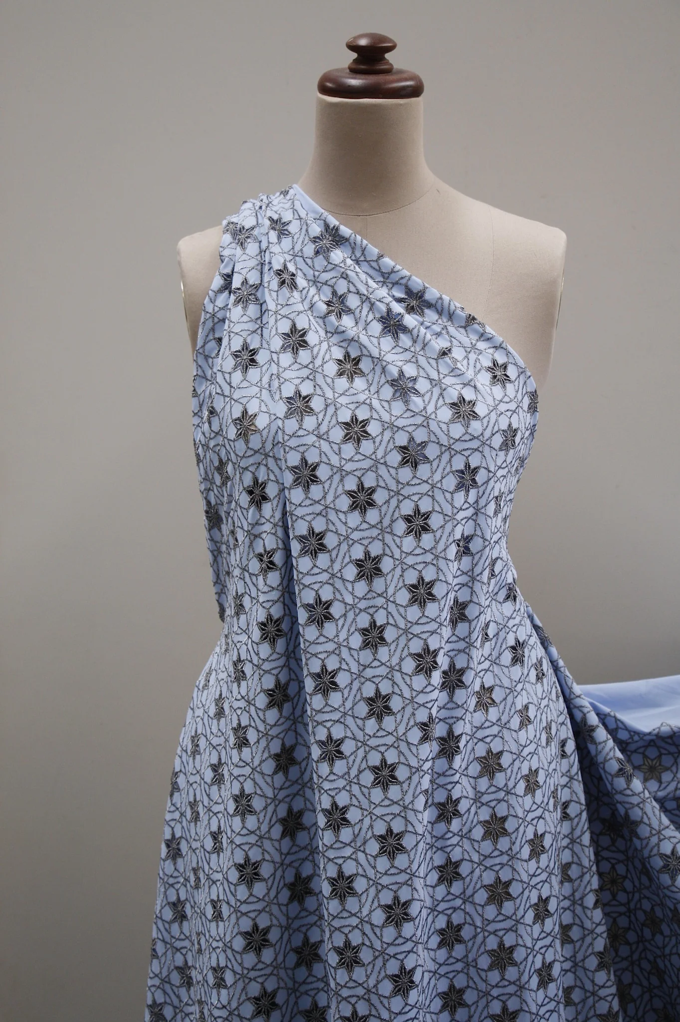 Blue Star Embroidery - Swimwear Fabric - Image 5