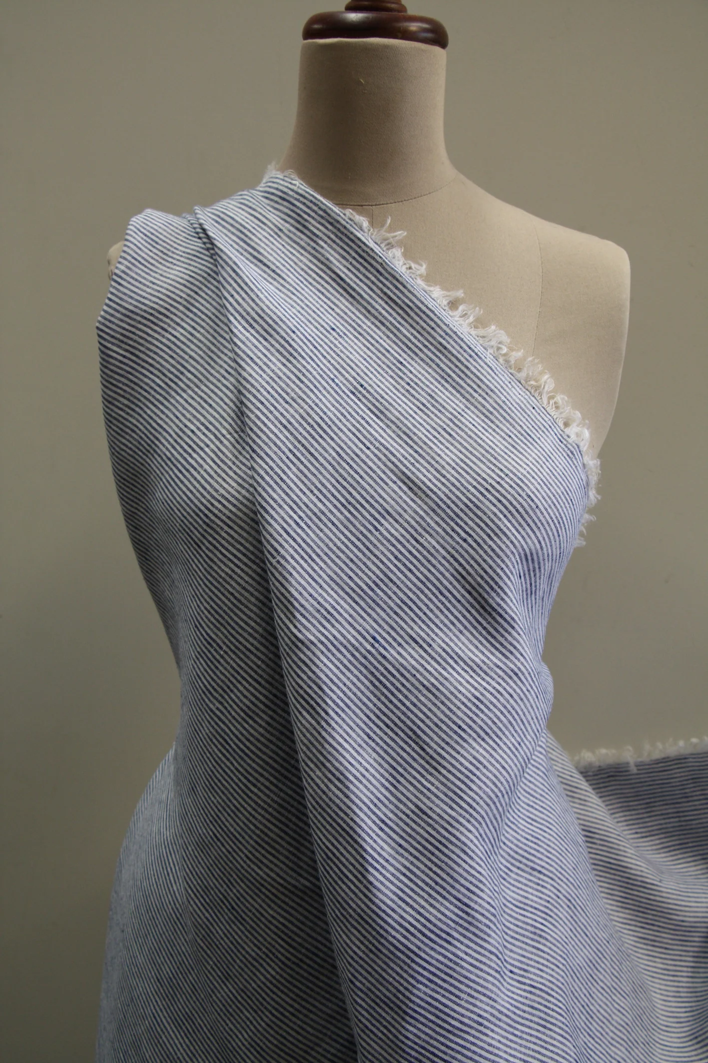 Blue Water Stripe Linen - Image 5