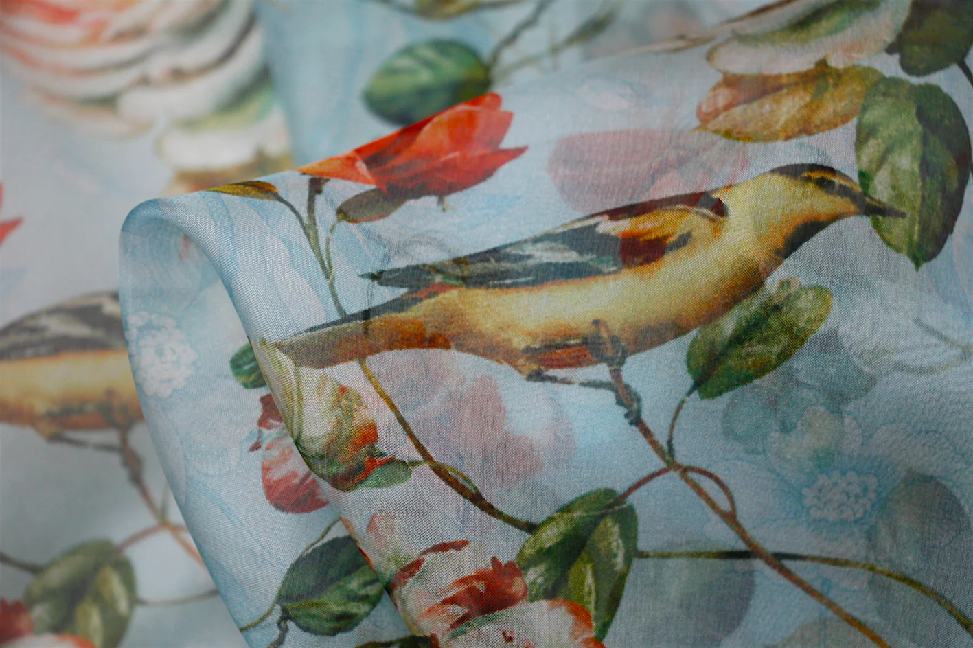Blue Wonderland Chiffon