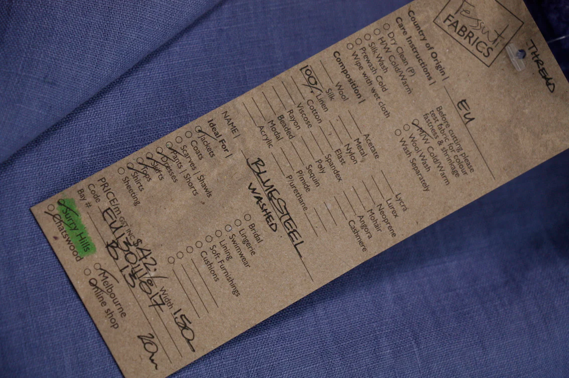 EU Bluesteel Washed Linen - Image 3