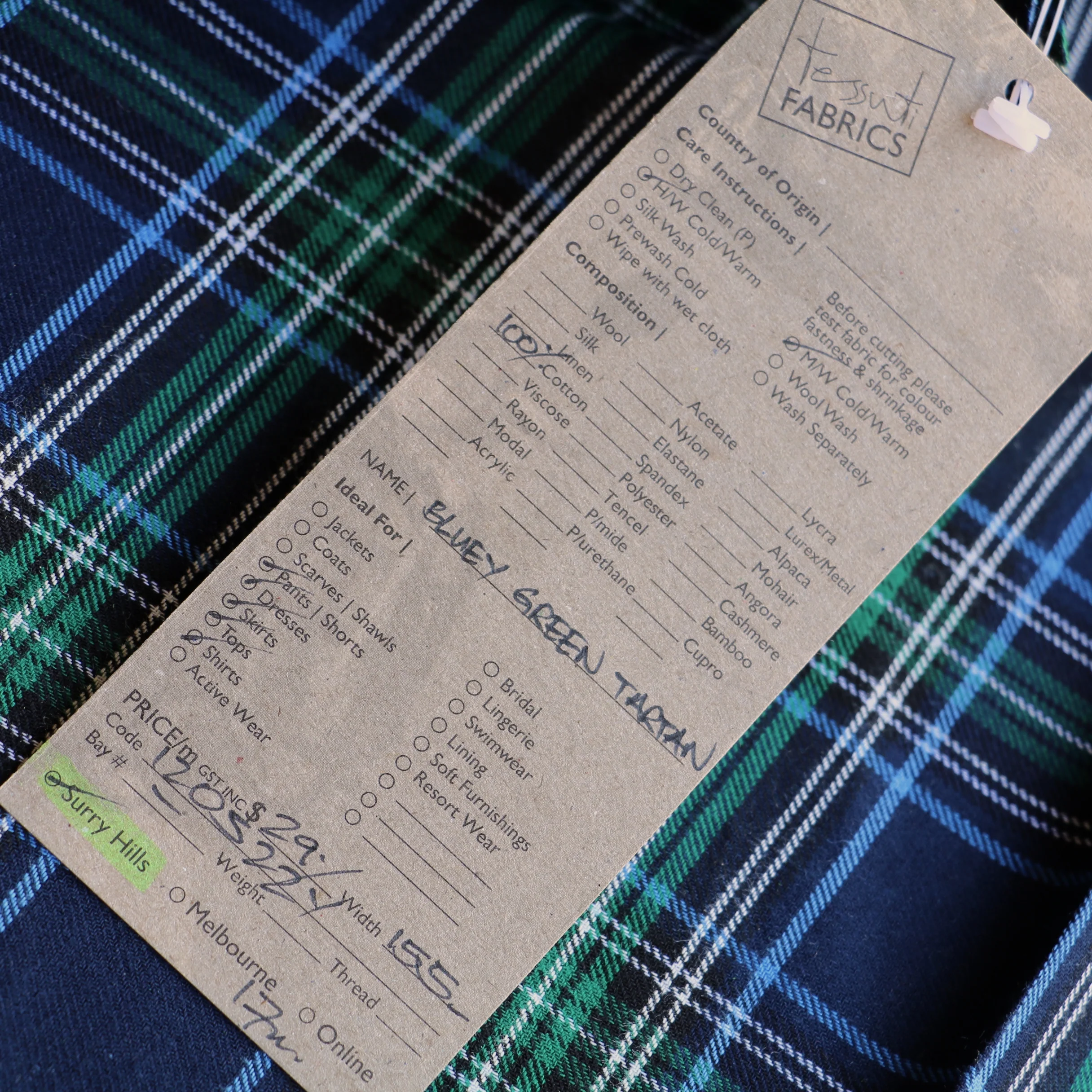 Bluey Green Tartan - Image 4