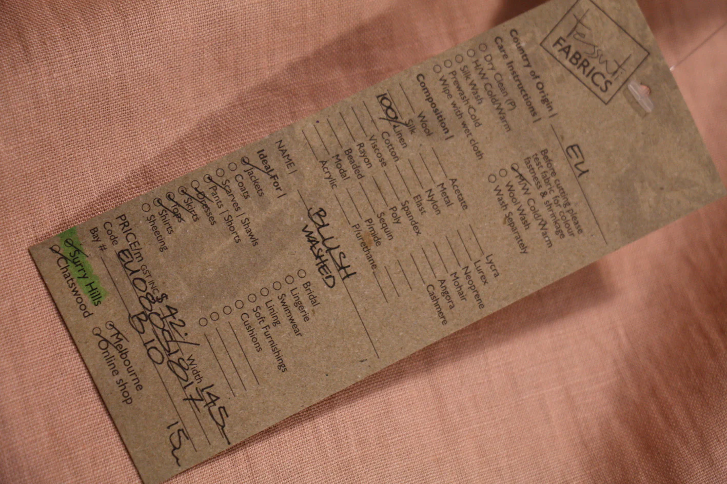 Blush Washed Linen - Image 3