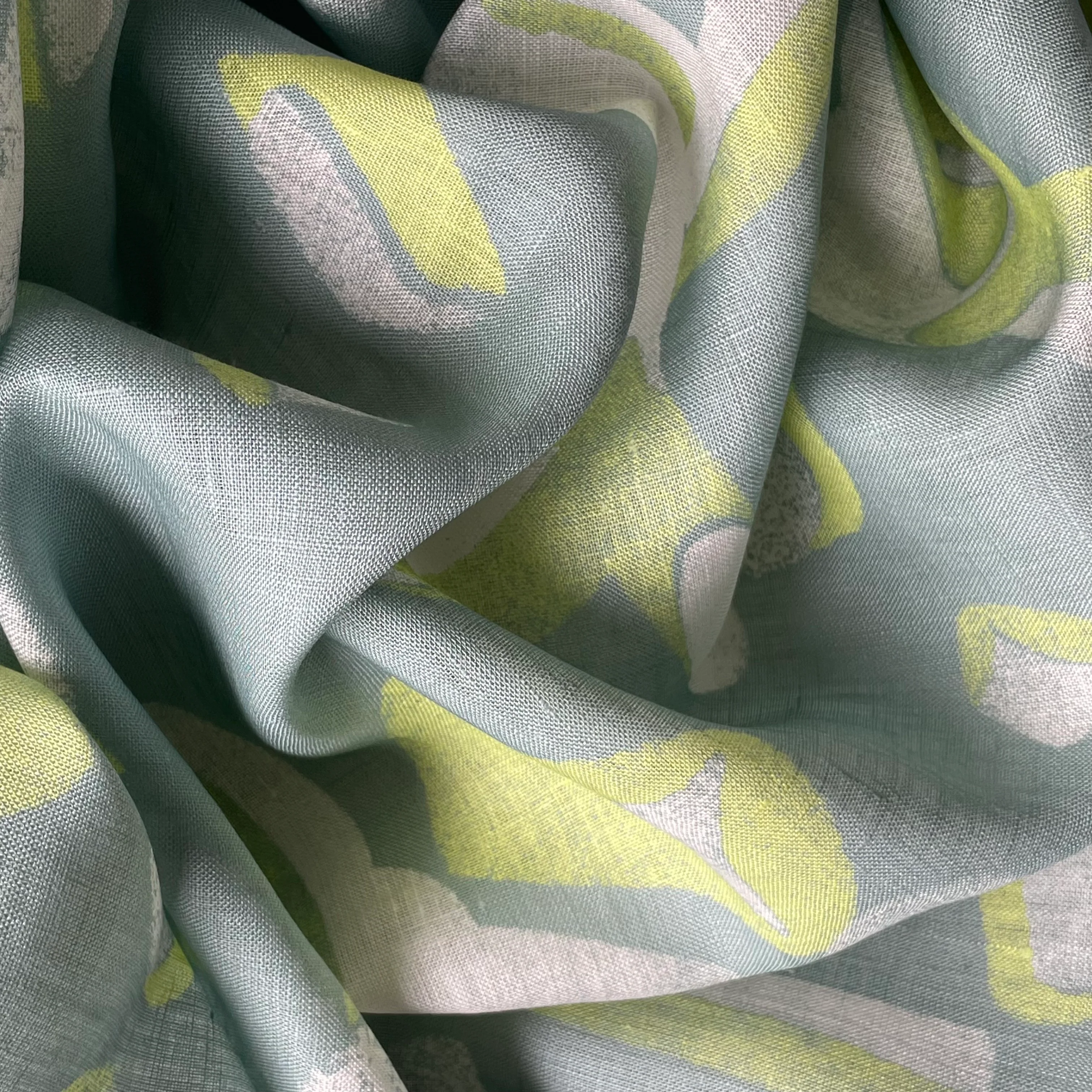 Bobbi Knot Aqua/Lime Sycamore Linen - Image 2