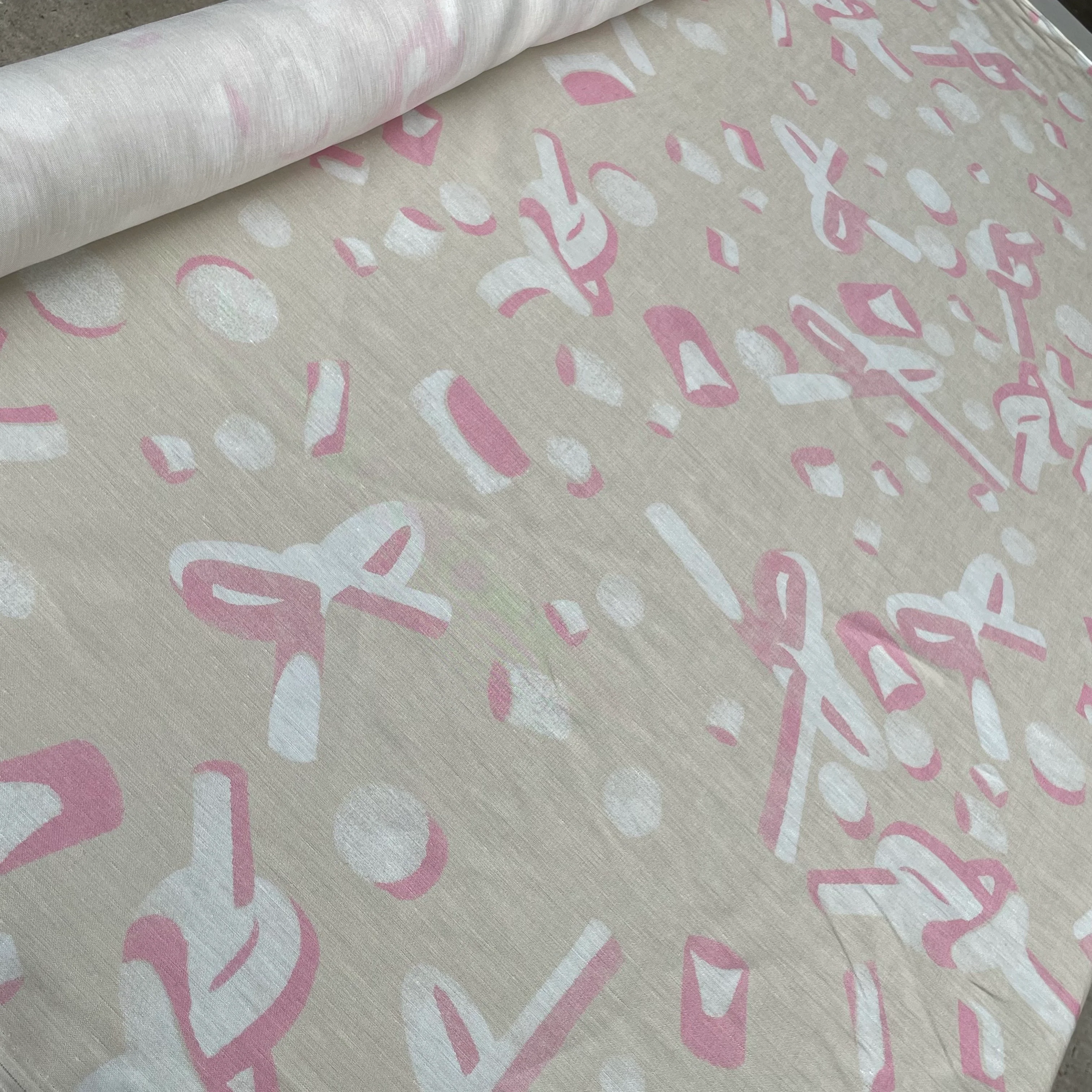 Bobbi Knot Peach/Pink Sycamore Linen - Image 4