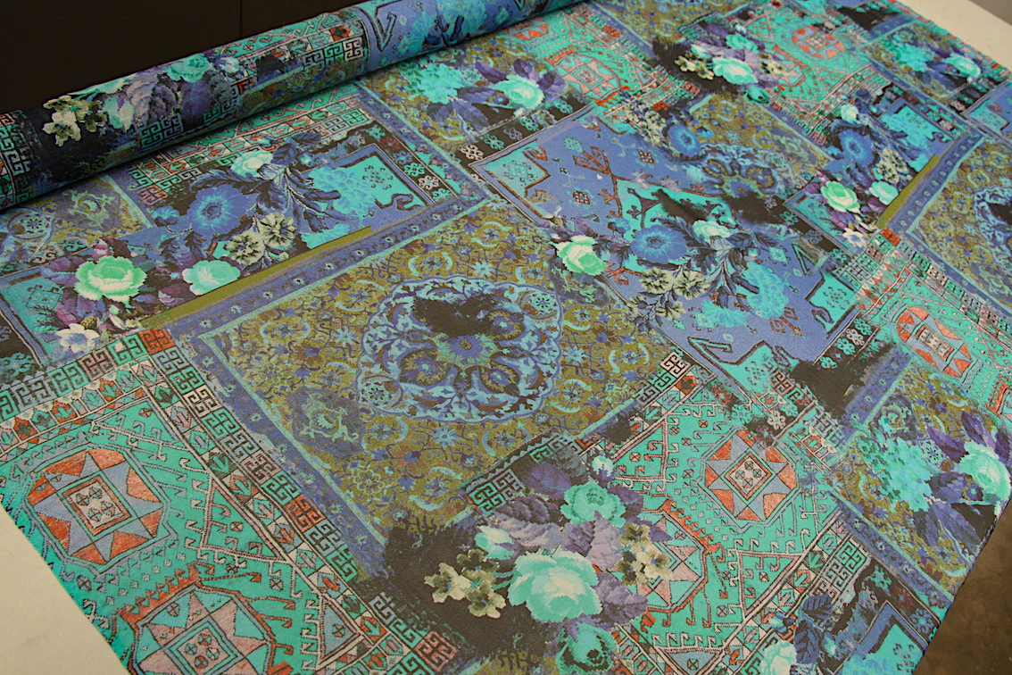Bohemian Blue Silk Georgette - Image 3