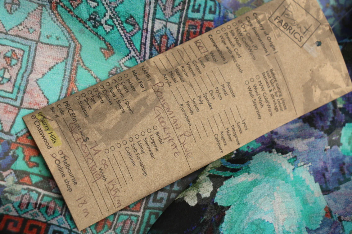 Bohemian Blue Silk Georgette - Image 5