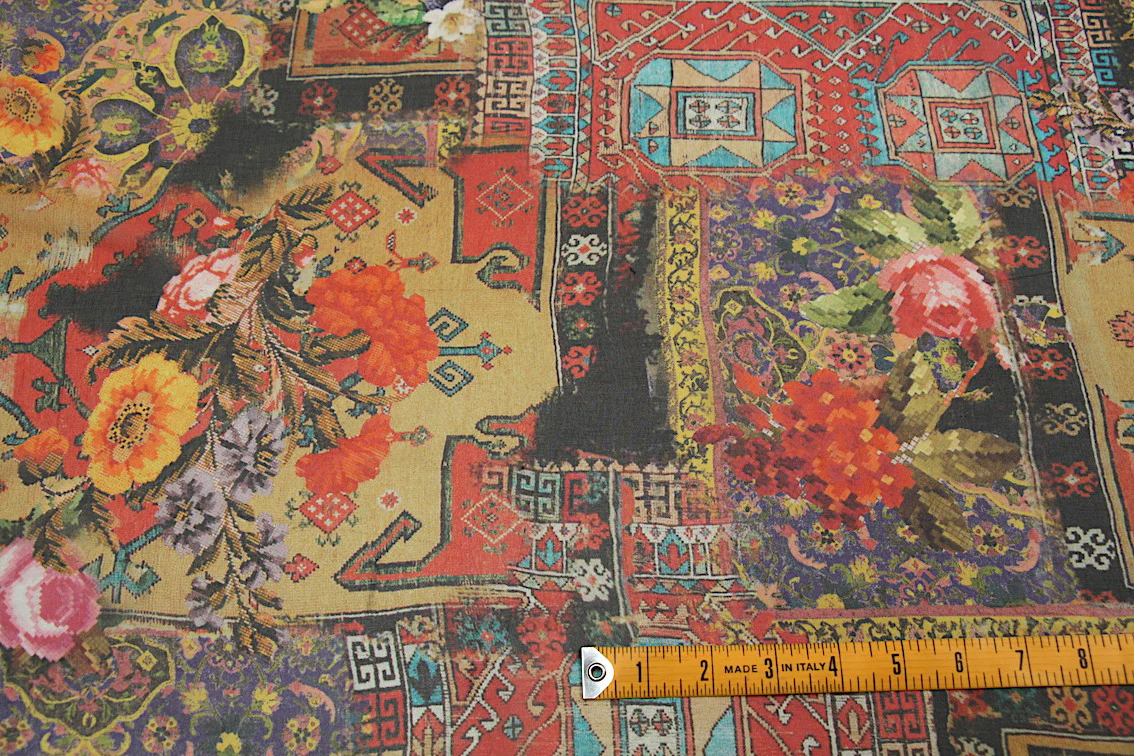 Bohemian Orange Silk Georgette - Image 2