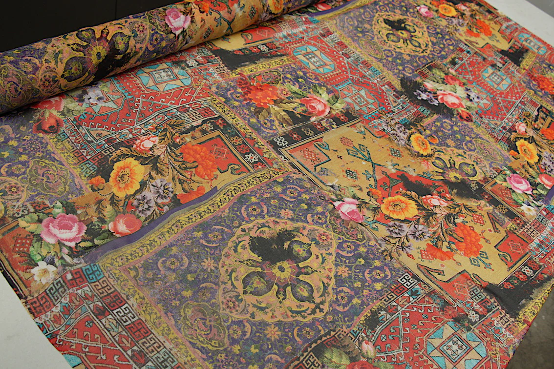 Bohemian Orange Silk Georgette - Image 3