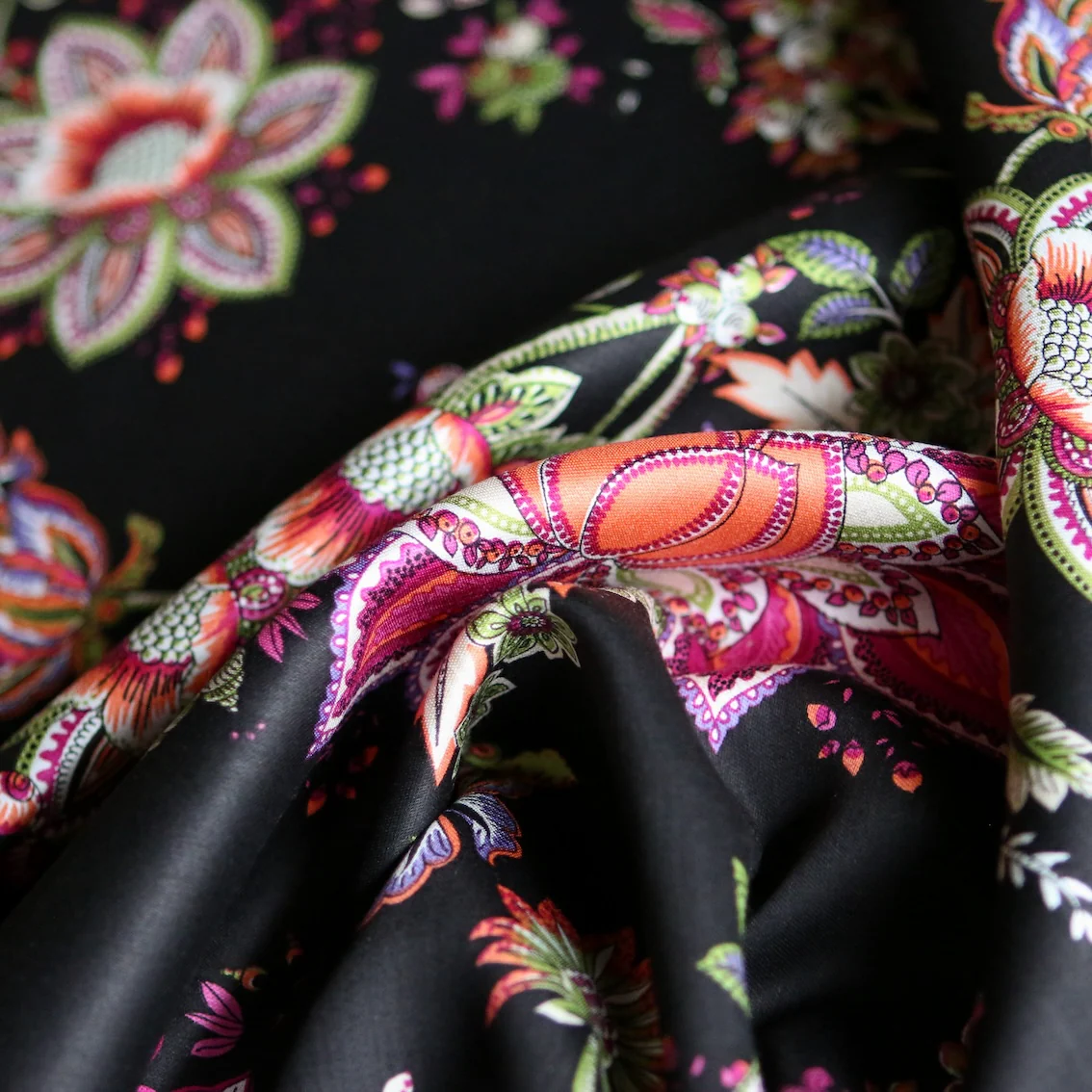 Boho Black Viscose - Image 2