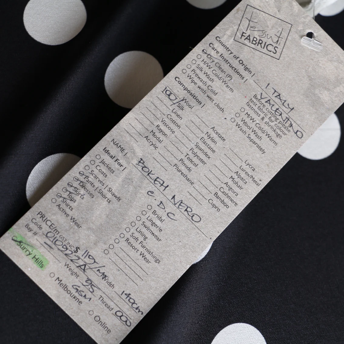 Bokeh Nero - Silk Crepe De Chine - Image 5