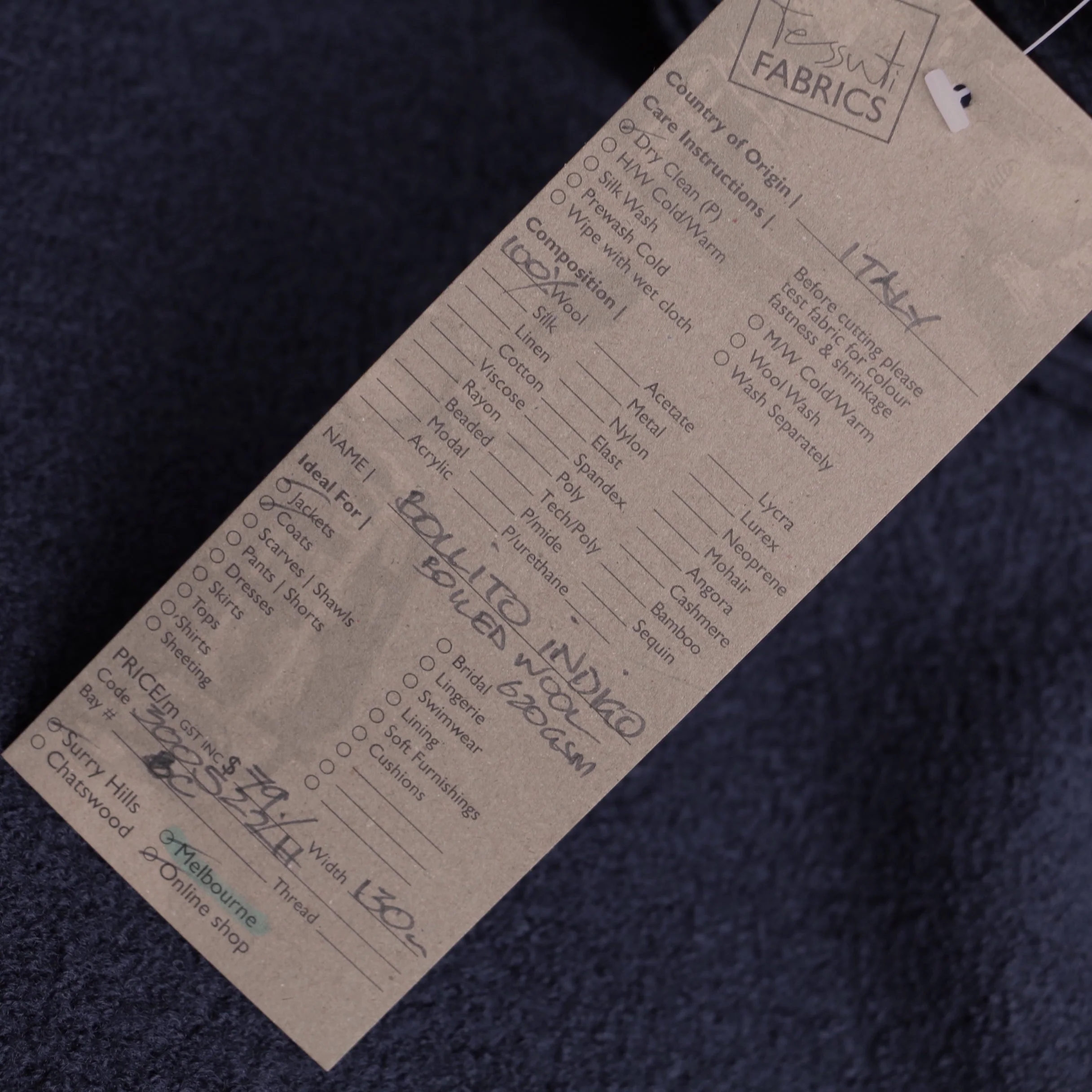 Bollito Indigo - Boiled Wool - Image 3