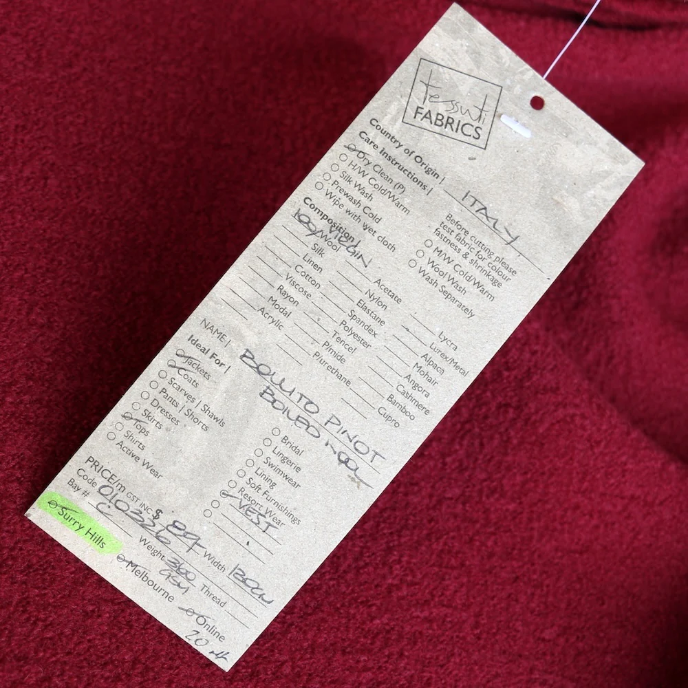 Bollito Pinot - Boiled Wool - Image 3