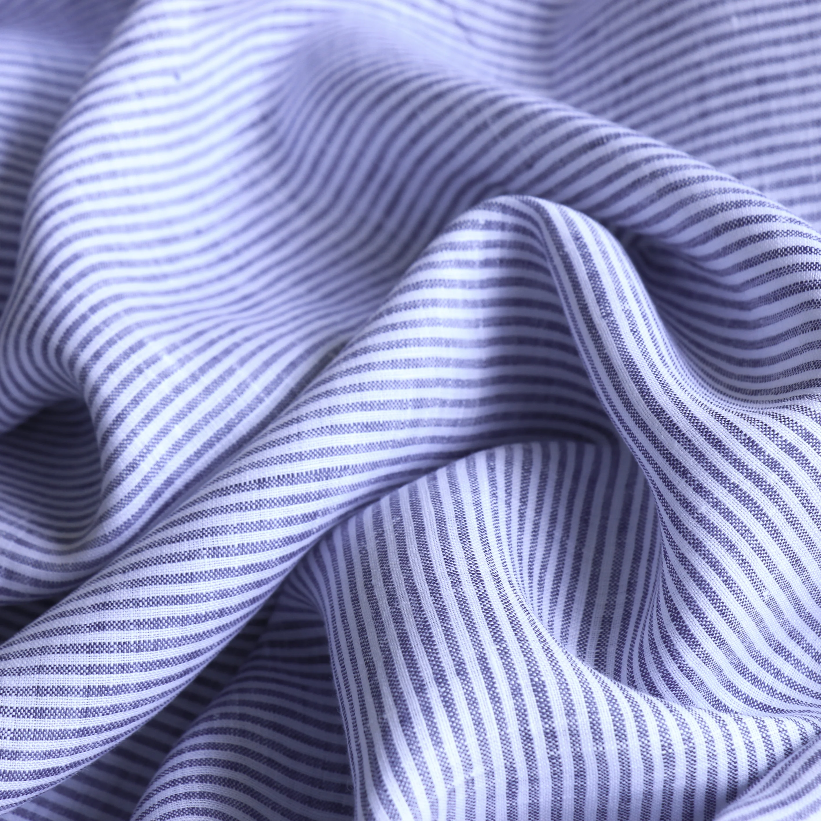 Bolzano Stripe Linen - Navy/White - Image 2