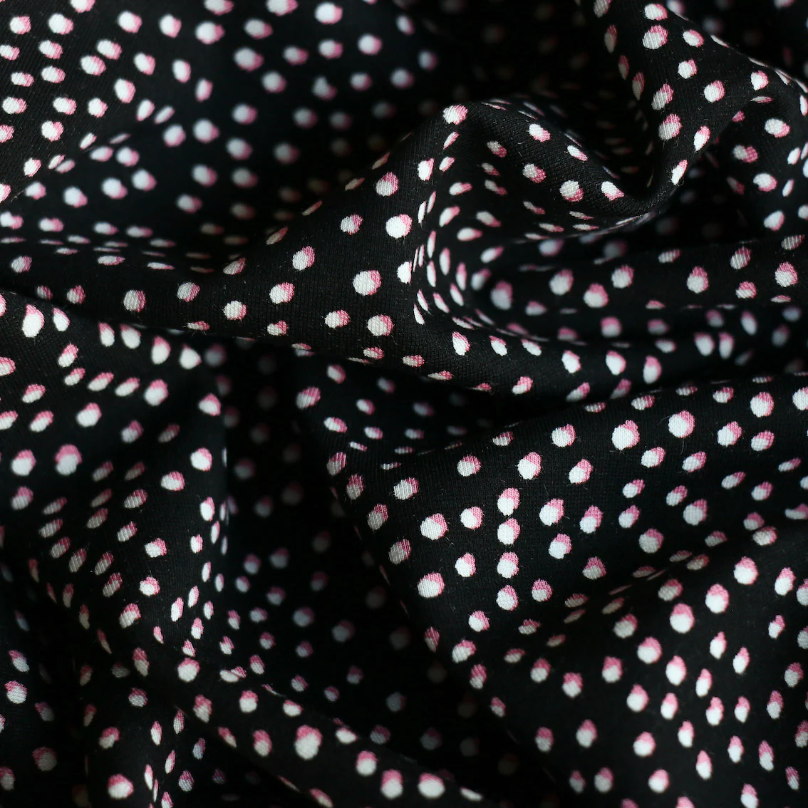Bon Bon Black Printed Ponti Knit - Image 2