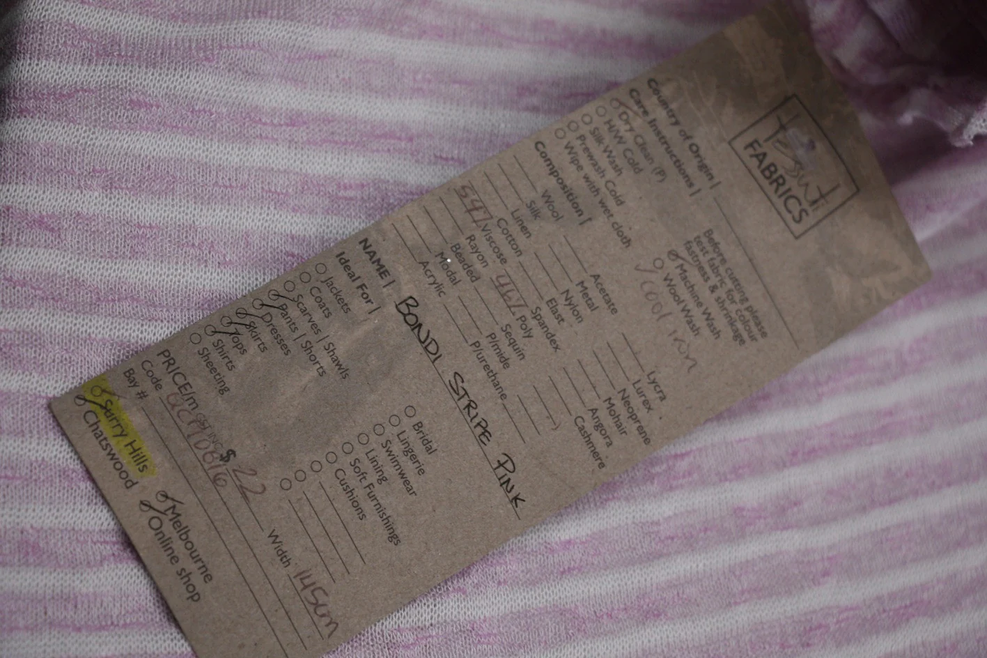 Bondi Stripe Pink - Knit - Image 3