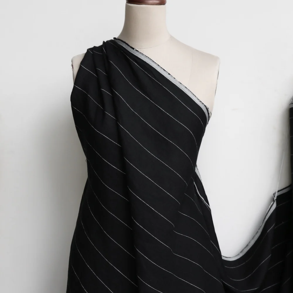 Bonn Black/White Pinstripe Linen - Image 5
